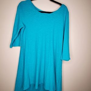Cut Loose Size Small Blue Tunic Length Shirt